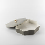 Octara - Large Decorative Canister - Grey & Gold