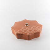 Octara - Large Decorative Canister - Orange & Silver
