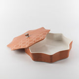 Octara - Large Decorative Canister - Orange & Silver