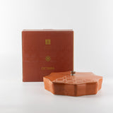 Octara - Large Decorative Canister - Orange & Silver