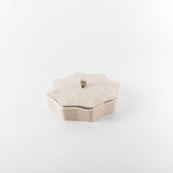 Octara - Medium Decorative Canister - Beige & Silver