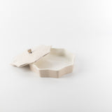 Octara - Medium Decorative Canister - Beige & Silver
