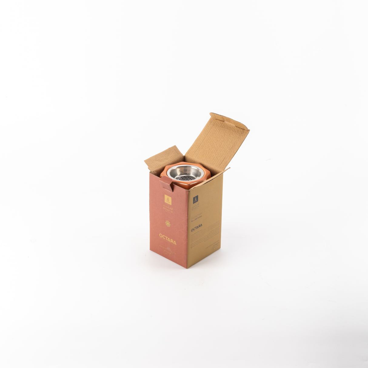 Octara - Incense Burner - Orange & Silver