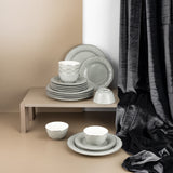 Nourhan - Dinner Set (18-Pc) - Grey & Silver