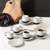 Sidrah - Espresso/Turkish Coffee Set (12-Pc) - Midnight Silver