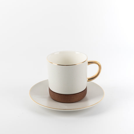 Sidrah - Cappuccino Set (12-Pc) - Walnut Gold