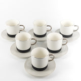 Sidrah - Cappuccino Set (12-Pc) - Midnight Silver