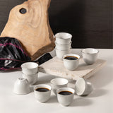 Sidrah - Arabic Coffee Cups Set (12-Pc) - Midnight Silver