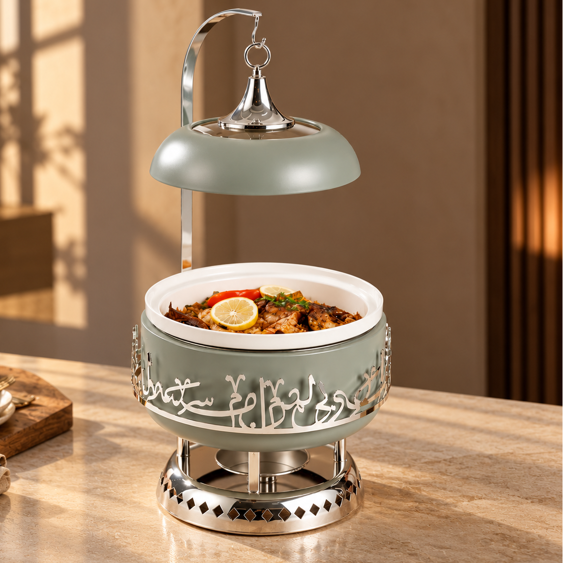 Jiwar - 4 Liters Chafer - Mint Green & Silver