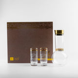 Jiwar - Jug with 6 Tall  cups - Gold
