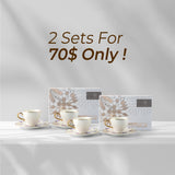 Luxury Amal Coffee Duo (Set of 2)-Purple & Gold