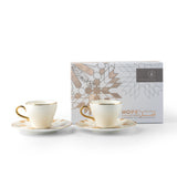 Luxury Amal Coffee Duo (Set of 2)-Beige & Gold
