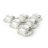 Luxury Amal Coffee Duo (Set of 2)-Grey & Silver