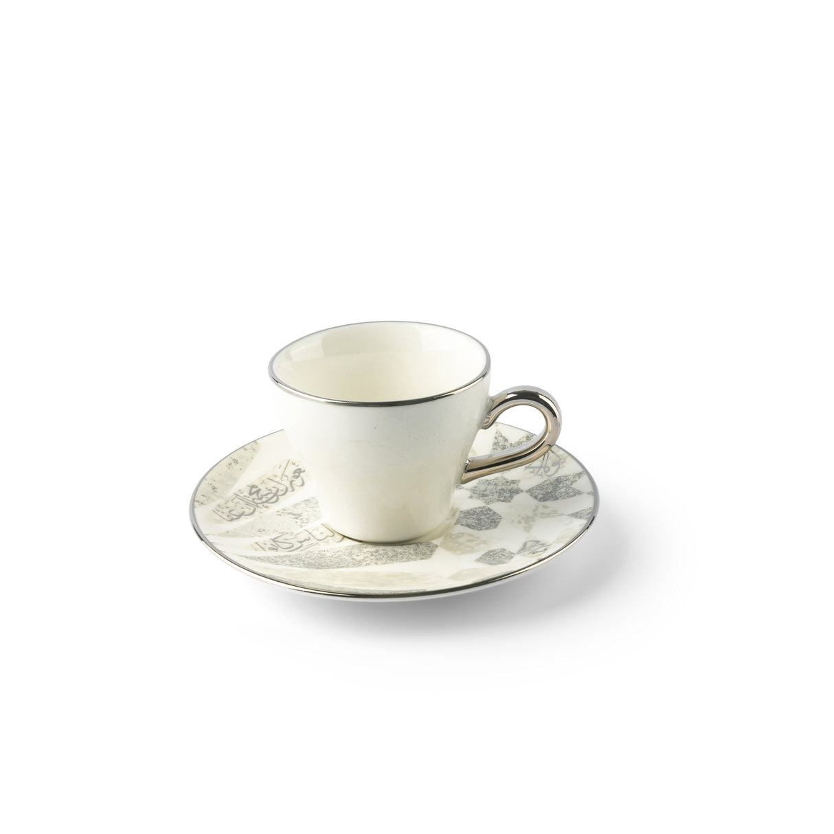 Luxury Amal Coffee Duo (Set of 2)-Grey & Silver