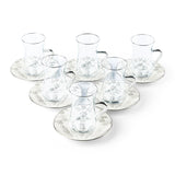 Amal - Tea Set (12-Pc) - Grey & Silver