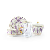 Amal - Tea Set (19-Pc) - Purple & Gold