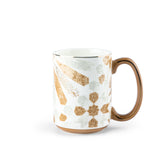 Amal - Taza de café individual individual (350 ml) - Beige y dorado