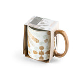 Amal - Taza de café individual individual (350 ml) - Beige y dorado