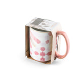 Amal - Taza de café individual individual (350 ml) - Rosa y dorado