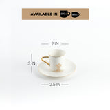 Naqsh - Espresso/Turkish Coffee Set (12-Pc)-White & Gold
