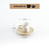 Naqsh - Espresso/Turkish Coffee Set (12-Pc)-Ivory & Gold