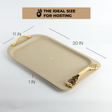 Naqsh - Serving Tray - Ivory & Gold