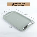 Naqsh - Serving Tray - Grey & Silver