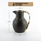 Naqsh - Vacuum Flask / Thermos - Black & Gold