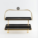 Limited Edition - Serving Tiered Platter - Black & Gold