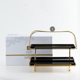 Limited Edition - Serving Tiered Platter - Black & Gold
