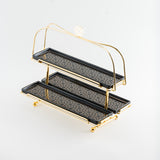 Limited Edition - Serving Tiered Platter - Black & Gold
