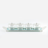 Limited Edition - Snack Serving set (4 Bowls)- Blue & Silver