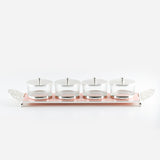 Limited Edition - Snack Serving set (4 Bowls)- Pink & Silver
