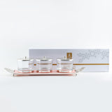 Limited Edition - Snack Serving set (3 Bowls)- Pink & Silver