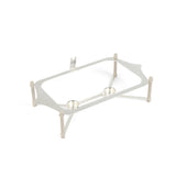 Jiwar - Large Twin Candle Pyrex Chafer- Beige & Silver