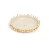 Jiwar - Medium Serving Stand - Beige & Gold