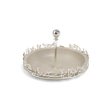 Jiwar - Medium Serving Stand - Beige & Silver