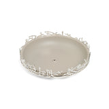 Jiwar - Large Serving Stand - Beige & Silver