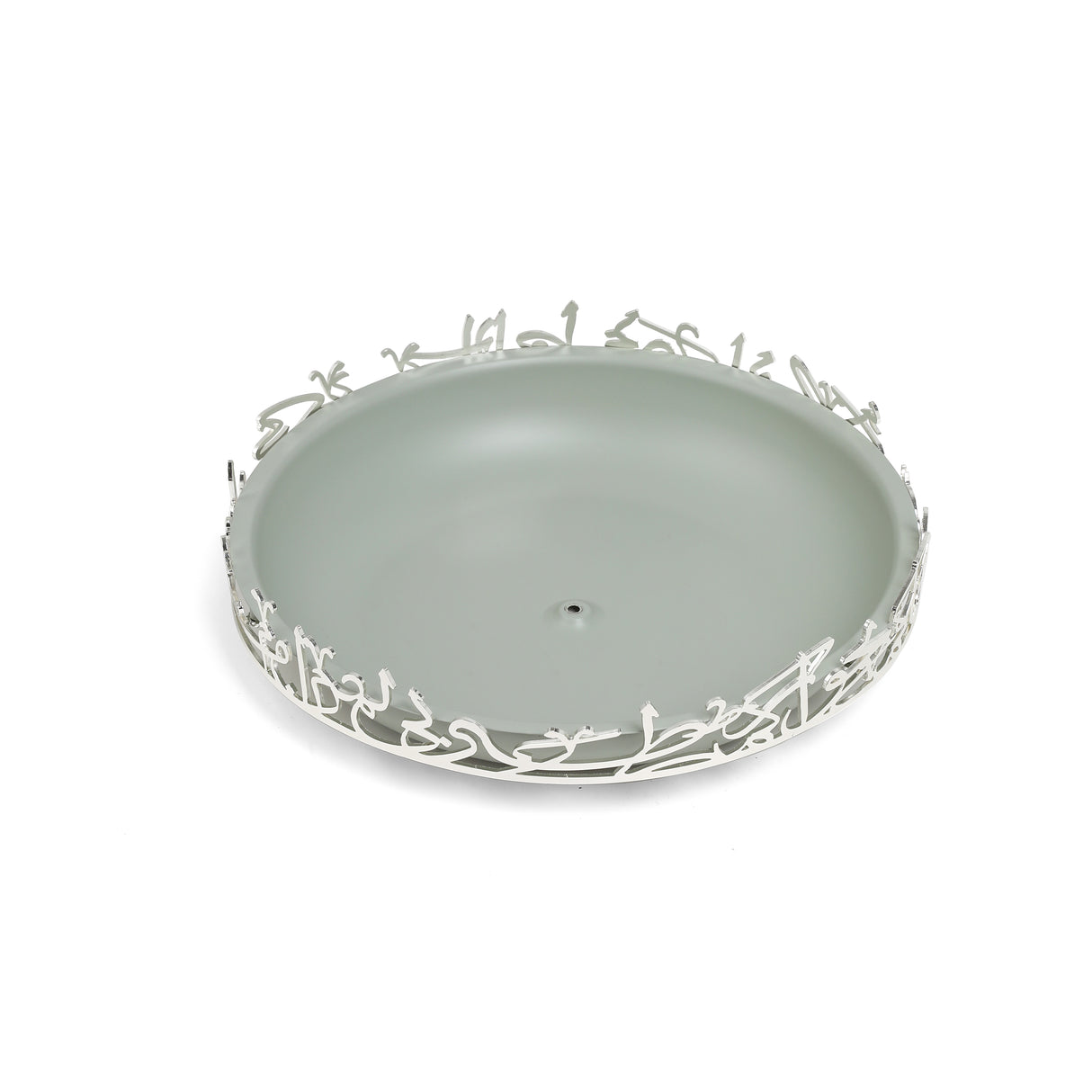 Jiwar - Large Serving Stand - Green mint & Silver