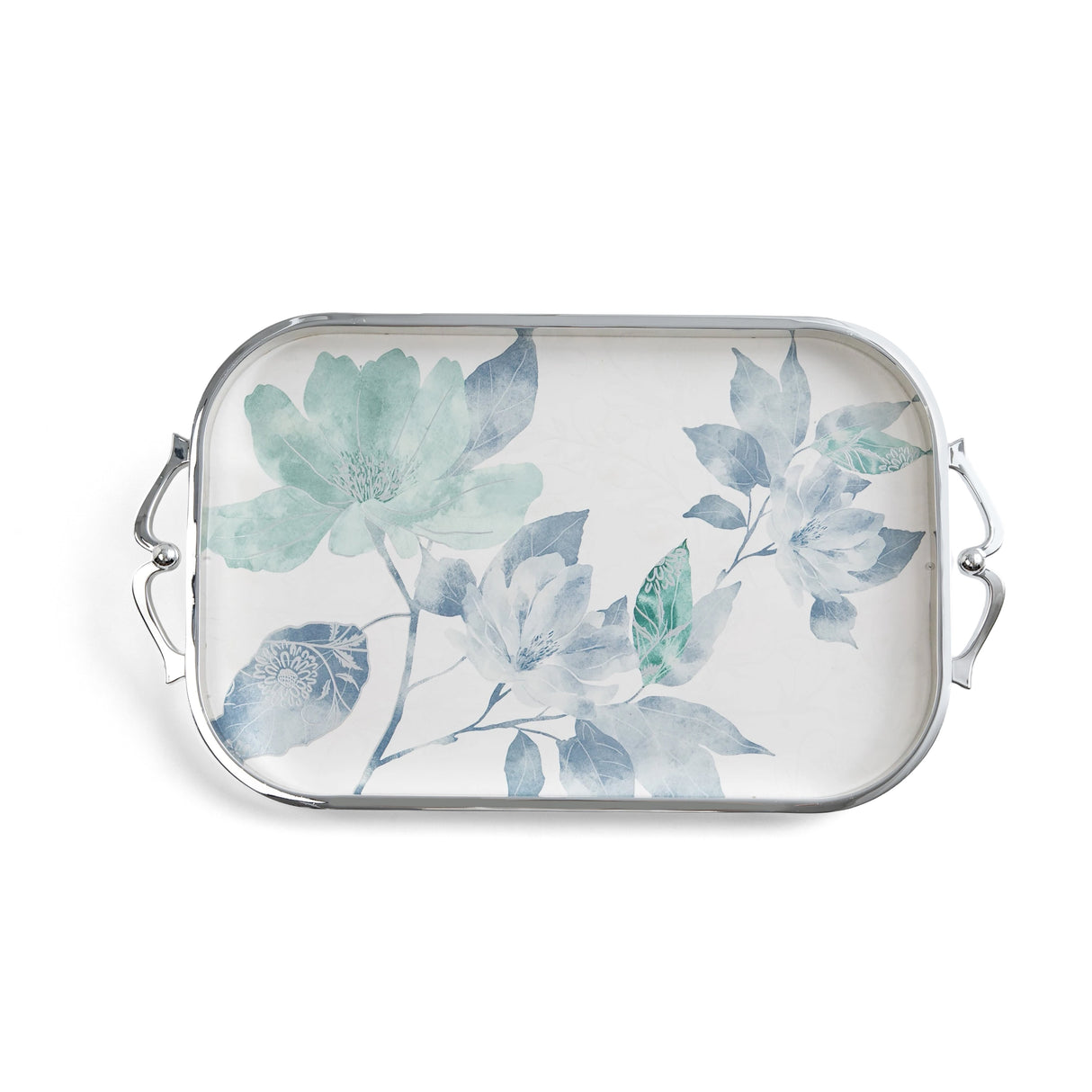 Marisella - Serving Tray - Blue & Silver