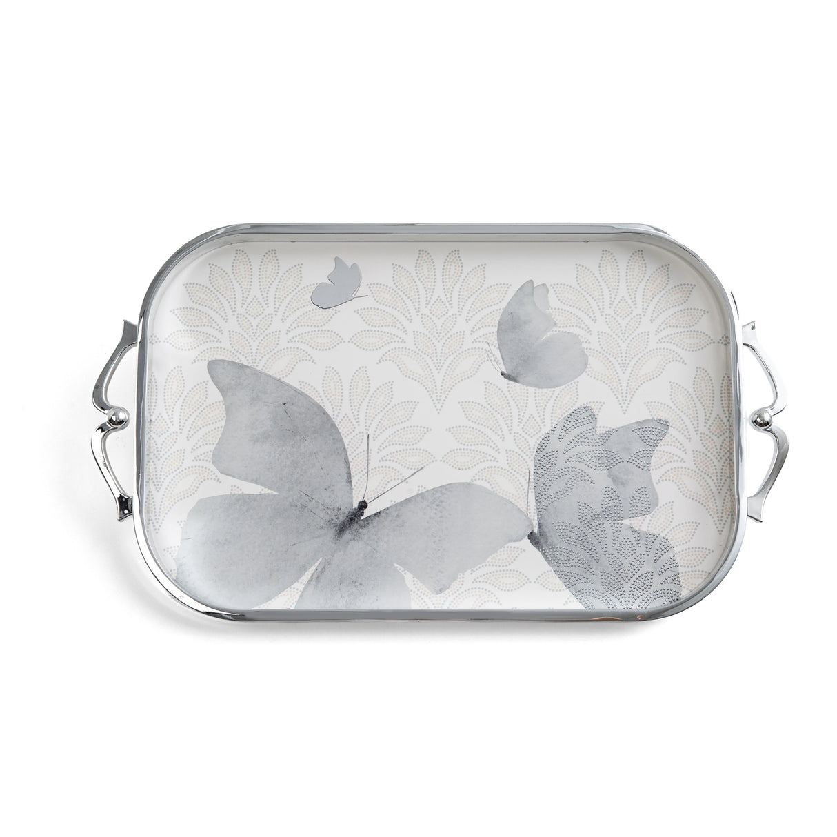 Veloura - Serving Tray - Grey & Silver