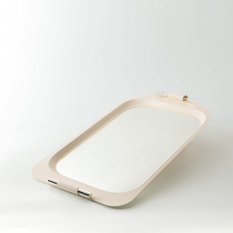 Mirral - Serving Tray - White & Silver