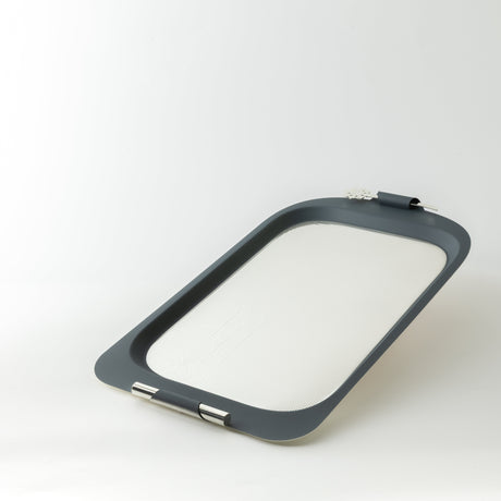 Mirral - Serving Tray - Dark Blue & Silver