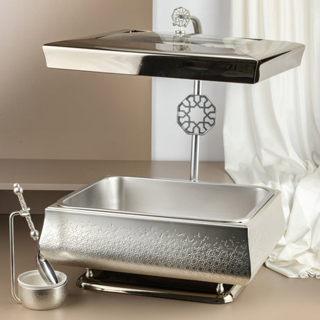 Nourhan -  6L Premium Rectangular Chafer - Silver