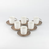 Nourhan - Espresso/Turkish Coffee Set (12-Pc) - Black Walnut