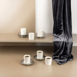 Nourhan - Espresso/Turkish Coffee Set (12-Pc) - Bronze & Silver