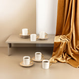 Nourhan - Espresso/Turkish Coffee Set (12-Pc) - Beige & Gold-2