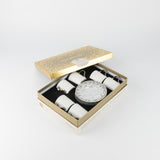 Nourhan - Espresso/Turkish Coffee Set (12-Pc) - Silver