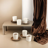 Nourhan - Cappuccino Set (12-Pc) - Black Walnut