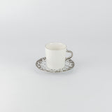 Nourhan - Cappuccino Set (12-Pc) - Bronze & Silver